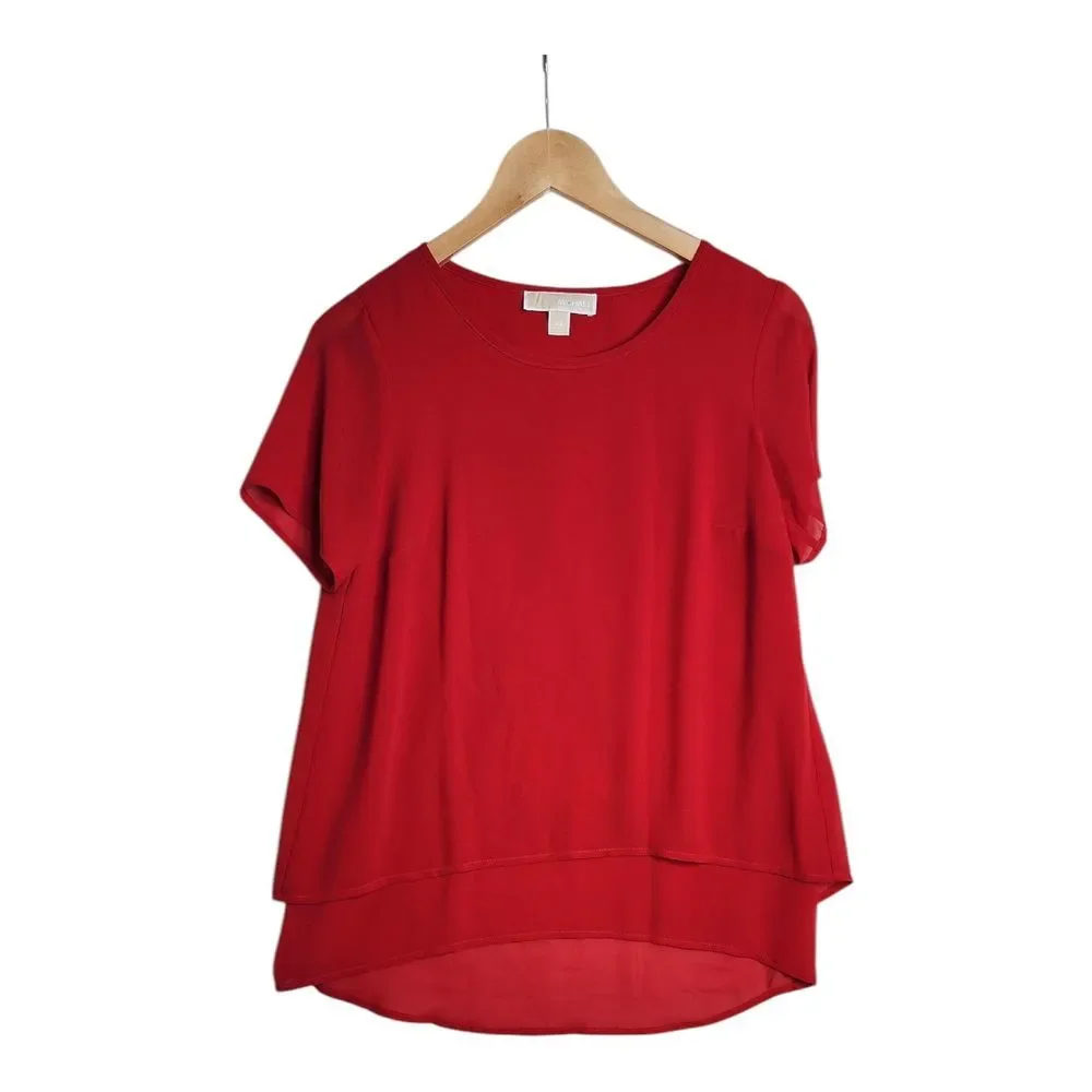 Michael Michael Kors Short Sleeve Blouse size‎ XS Red
